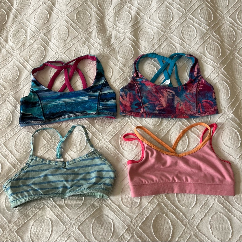 Lot of Ivivva Lululemon Sports Bra Reversible Sz 8